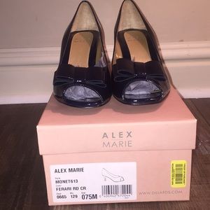 Alex Marie navy blue bow heels